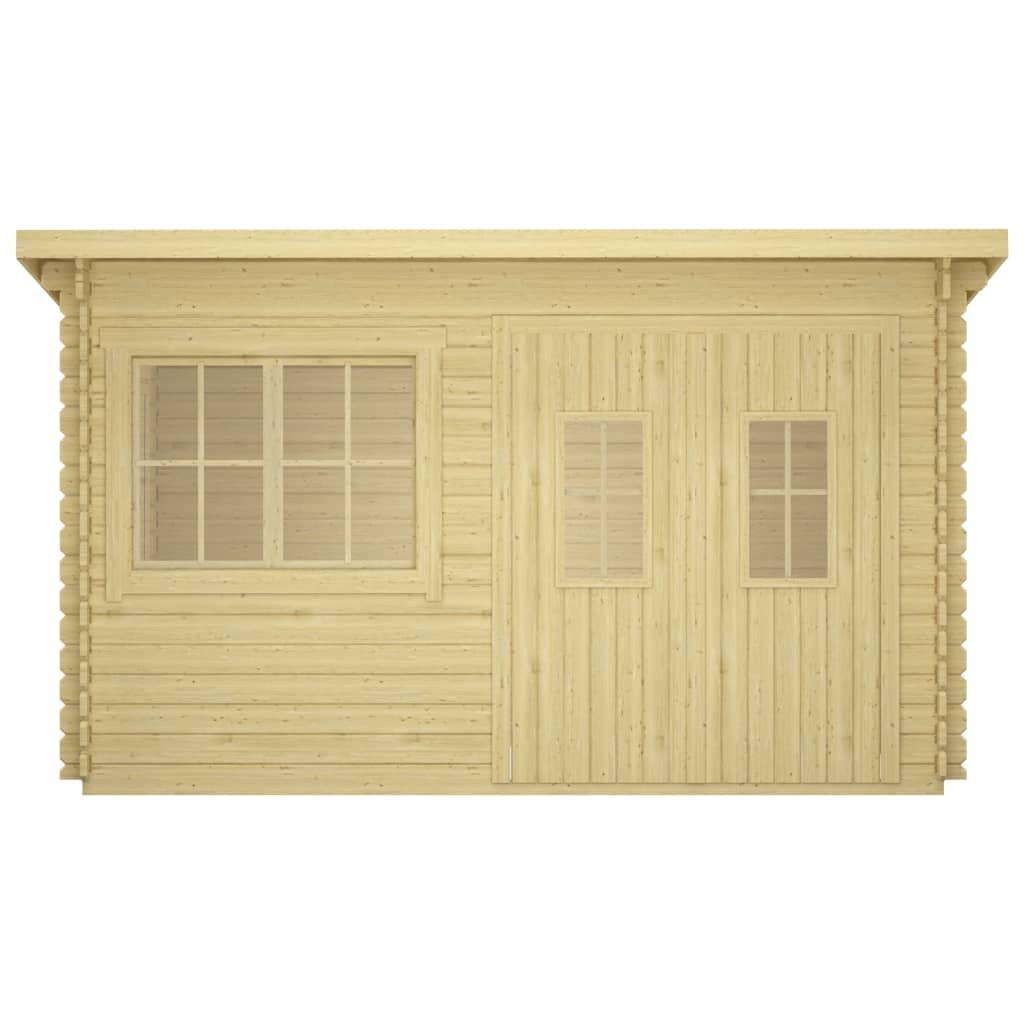 Log Cabin 34 mm 416x345x236,2 cm Solid Pinewood